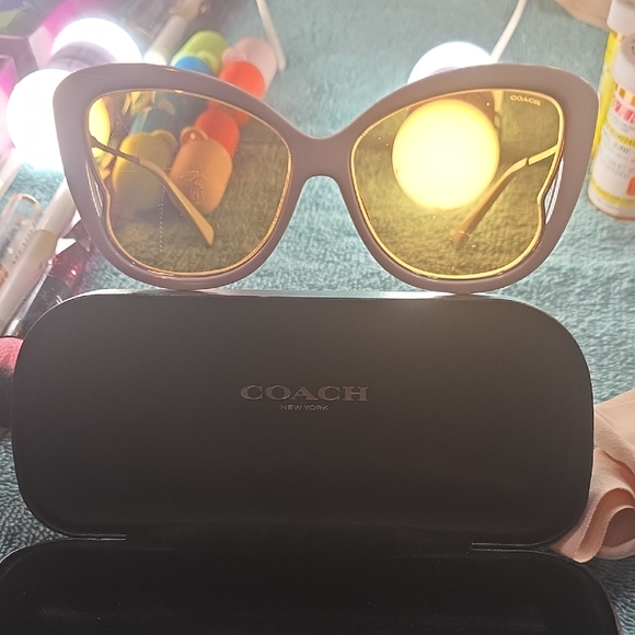 Coach Accessories - Coach Women's Butterfly Sunglasses - Gold ,cream